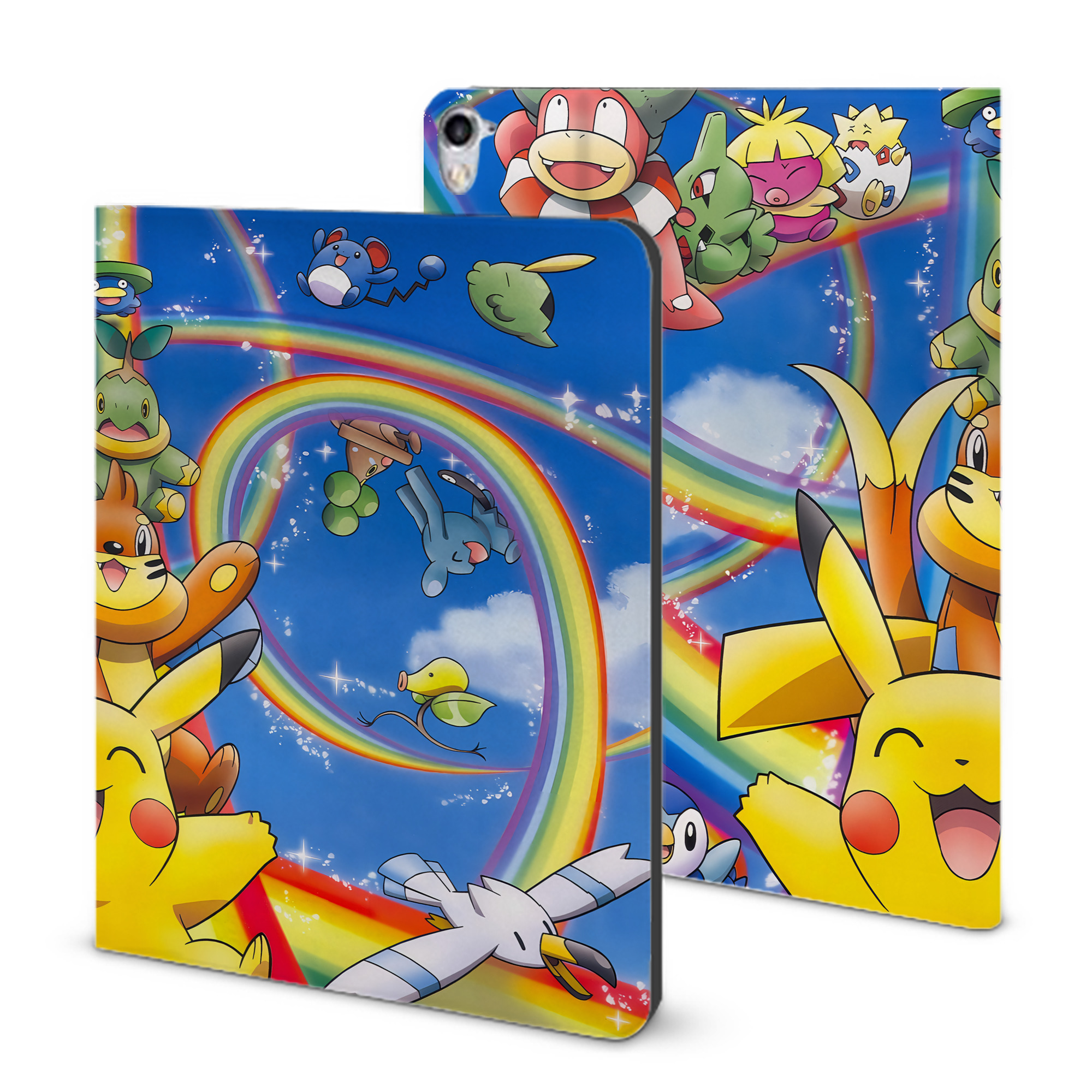 （画像用） ポケットモンスター Pokémon IPad ケース ブック型 PUレザー TPU 耐衝撃 軽量 薄型 ペン収納なし 全面保護 IPad 各モデル対応